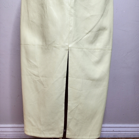 NWT Good American Vacay Lace-Up Faux Leather Sheath Dress In Key Lime SZ 3XL - Picture 6 of 13